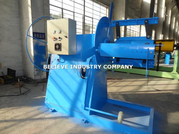 Electric Decoiler 3000kg Capacity Type For Fasten & Uncoil Small Steel Coils