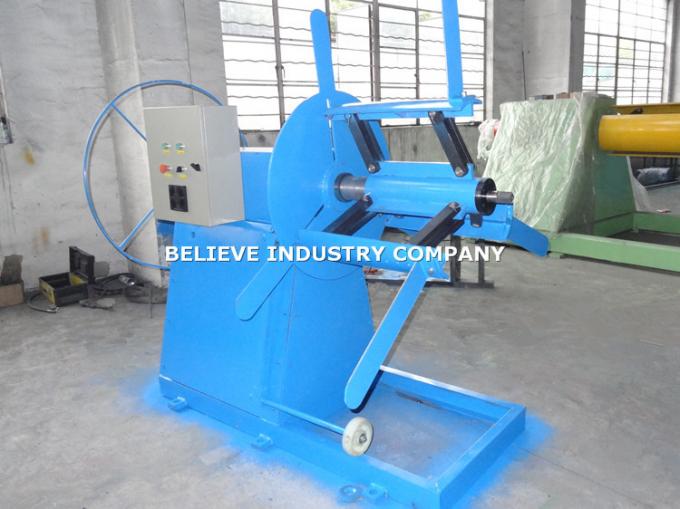 Electric Decoiler 3000kg Capacity Type For Fasten & Uncoil Small Steel Coils