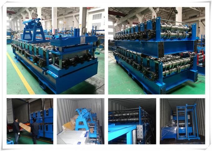 PLC Controlled Steel Deck Roll Forming Machine Composite Floor Decking Sheets Usage