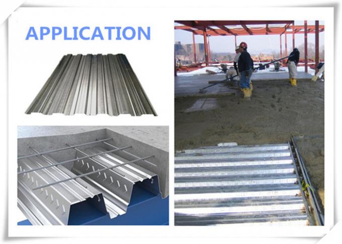 PLC Controlled Steel Deck Roll Forming Machine Composite Floor Decking Sheets Usage