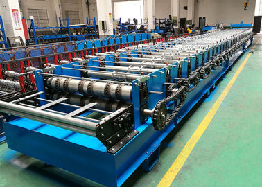 PLC Controlled Steel Deck Roll Forming Machine Composite Floor Decking Sheets Usage