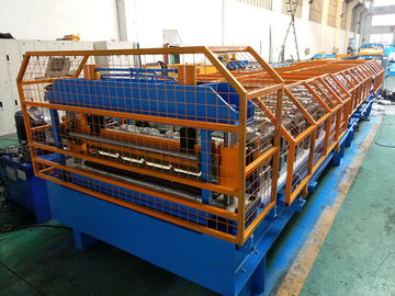 Trapezoidal Roofing Sheet Roll Forming Machine With Manual Pre - Cutting Device