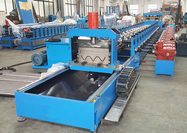 Thrie Beam Highway Guardrail Roll Forming Machine With Servo Flying Cutoff