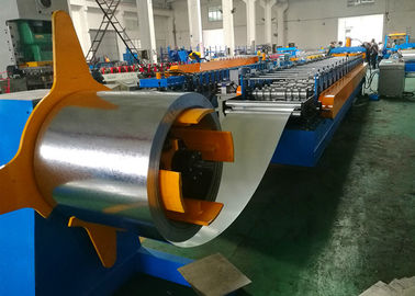 Composite Steel Deck Roll Forming Machine , Galvanized Mild Metal Deck Roll Former