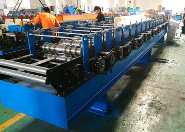 Composite Steel Deck Roll Forming Machine , Galvanized Mild Metal Deck Roll Former