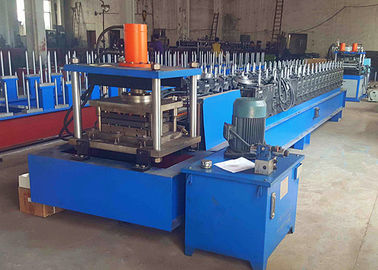 Metal Rack Roll Forming Machine , Automatic Width Adjust Shelf Panel Roll Former