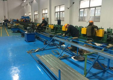 C Channel Cable Tray Roll Forming Machine , Gear Box Driven Cable Tray Making Machine