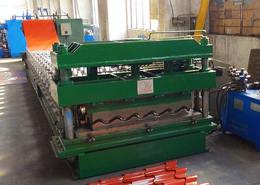 Color Coated Steel Tile Roof Panel Roll Forming Machine With 3D Cut End