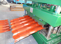 Color Coated Steel Tile Roof Panel Roll Forming Machine With 3D Cut End