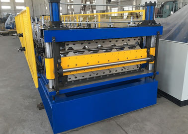 2 Layer Metal Roof Roll Forming Machine , Steel Trapezoidal Sheet Roll Forming Equipment