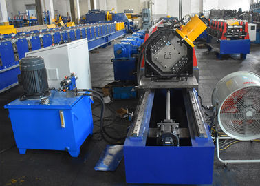 Storage Rack Vertical Post Section Roll Forming Machine With Punching Unit For Various Patterns