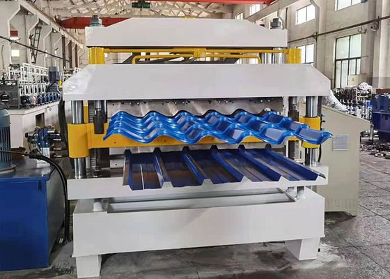 2 in 1 Metal Sheet Roll Forming Machine for Tile Effect Roof Panel and Trapezoidal Sheet