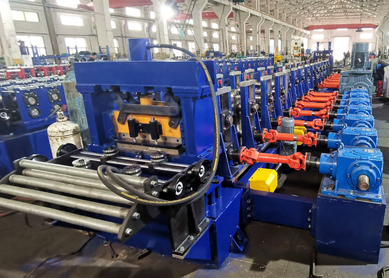 Automatic Adjustment CZ Purlin Changeover Roll Forming Machine With Gear Box Driven System