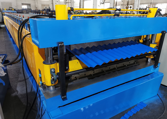 Double Layer Metal Roofing Sheet Roll Forming Machine For Corrugated Sheets and 6 Rib Profile Sheets