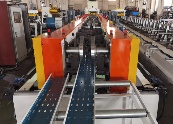 Galvanized Steel / Stainless Steel / Pre-painted Steel Perforated Cable Tray Roll Forming Production Line