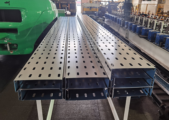 Galvanized Steel / Stainless Steel / Pre-painted Steel Perforated Cable Tray Roll Forming Production Line