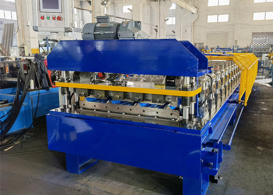 4 Rib Profile Metal Roofing Sheet Roll Forming Machine With Electric Shear