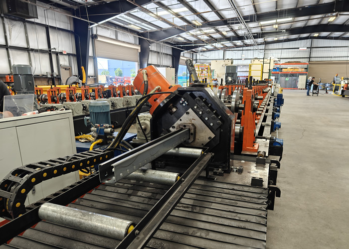 Storage Rack C-shape Upright Column 3" and 4" Welded Type Rack Column Roll Forming Machine