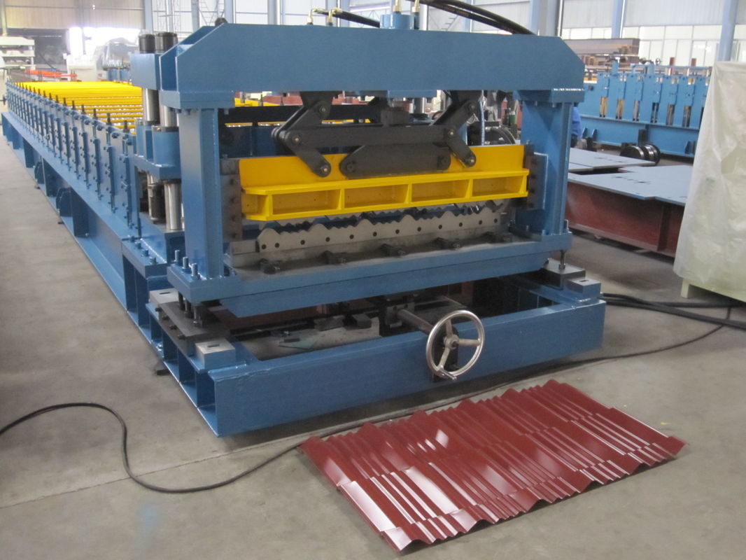 Metal Tile Roll Forming Machine High Performance Hydraulic Cutting Type
